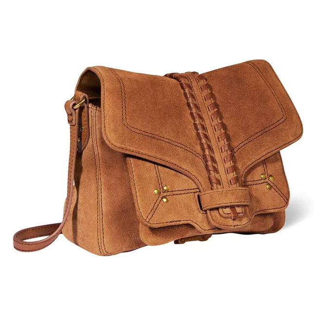 Sac Harry S Croute Velours | Caramel