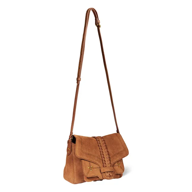 Sac Harry S Croute Velours | Caramel