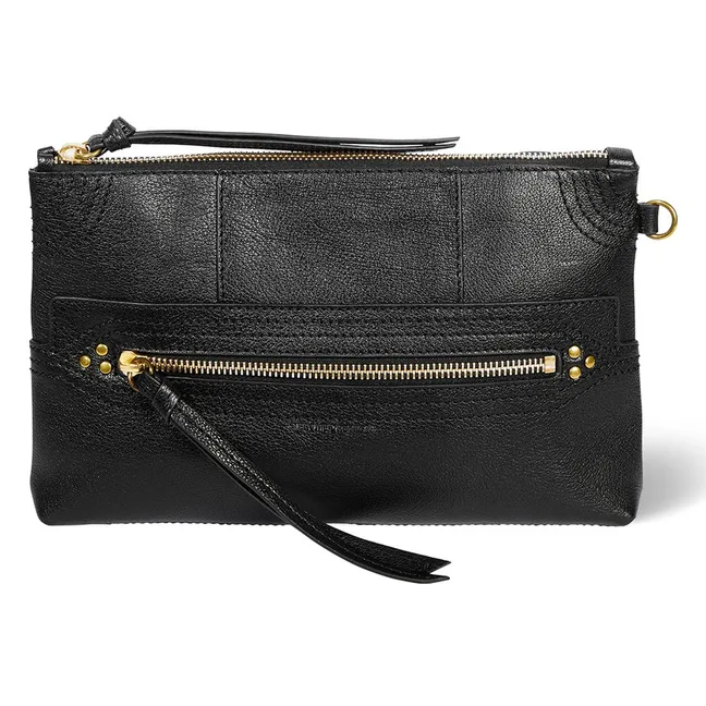 Sac Lucky Clutch Buffle | Noir