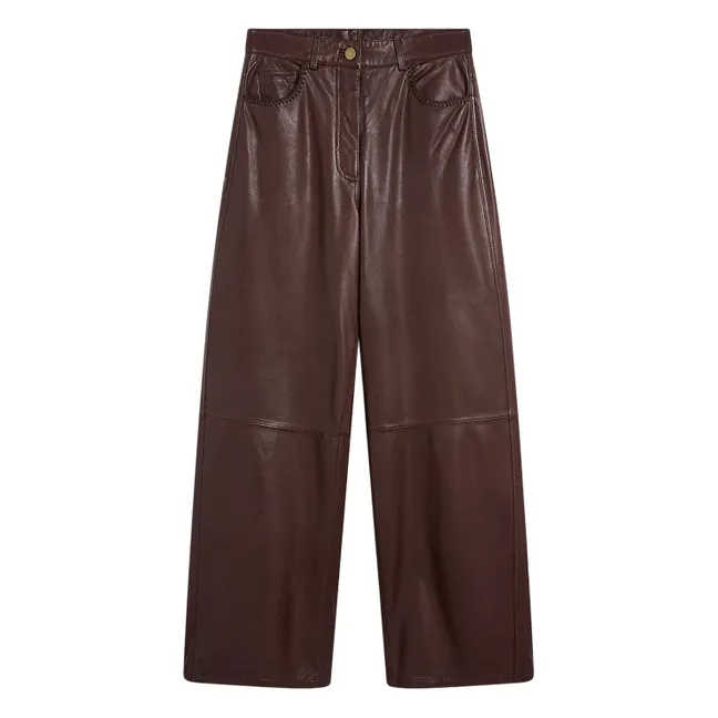 Pantalon Aoki Cuir | Marron