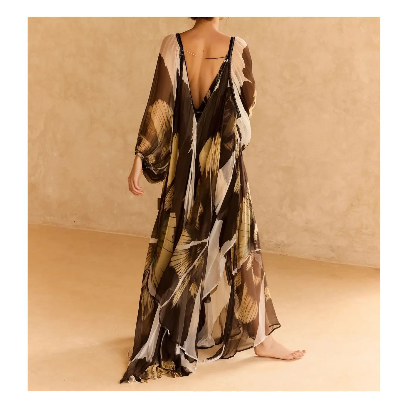 Robe Pucha Lin | Gris- Image produit n°2