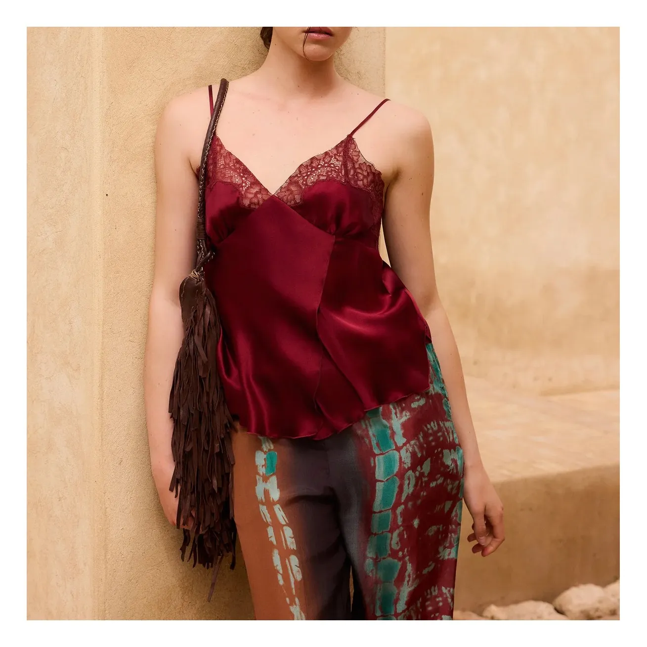 Caraco Sebal Soie | Rouge- Image produit n°1