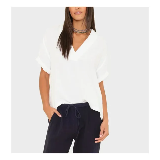 Top Avery Gaze de Coton | Blanc