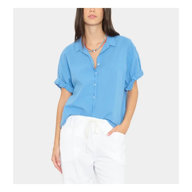 Chemise Channing Popeline de Coton | Bleu