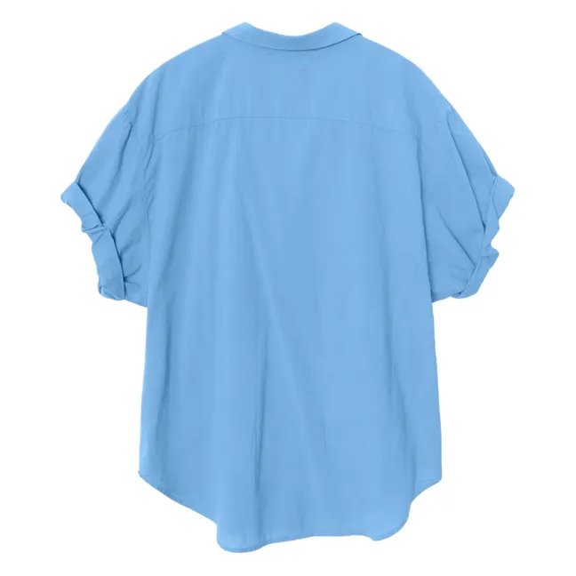 Chemise Channing Popeline de Coton | Bleu