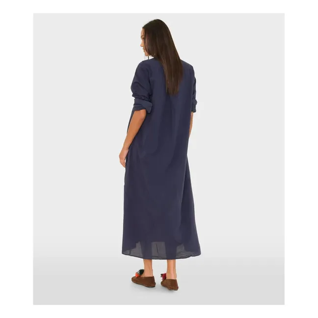 Robe Boden Popeline de Coton | Bleu marine