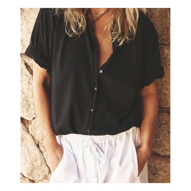 Chemise Channing Popeline de Coton | Noir