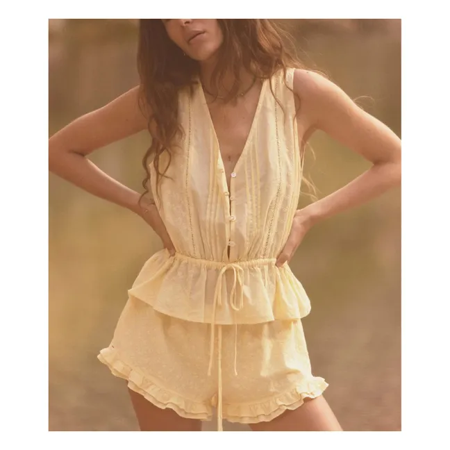 Top de algodón Emma | Amarillo
