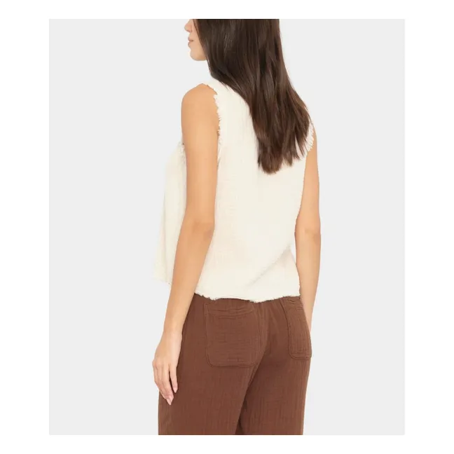 Top de algodón Naomie | Crema