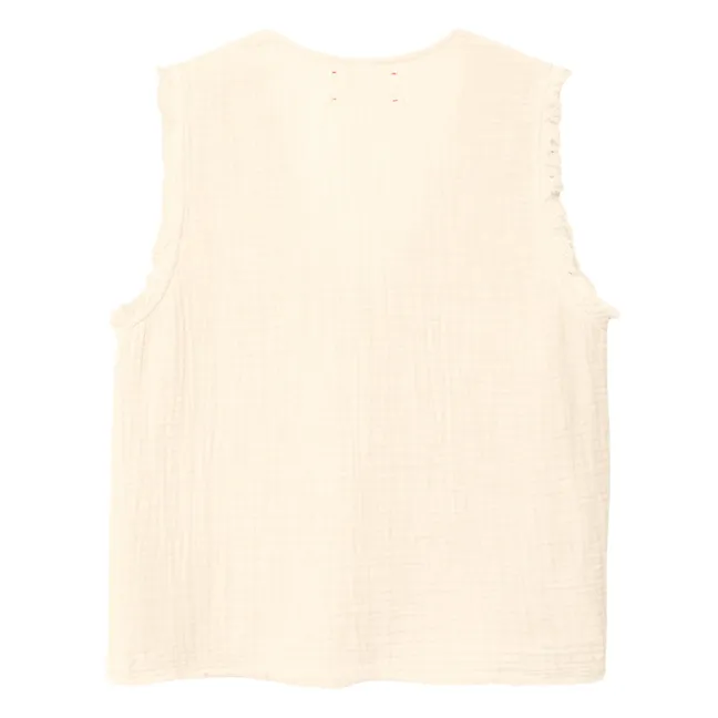 Top de algodón Naomie | Crema