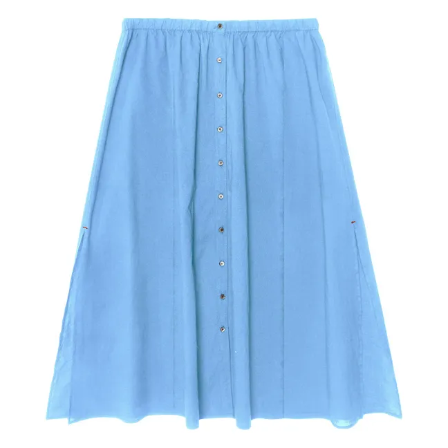 Jupe Scarlett Popeline de Coton | Bleu