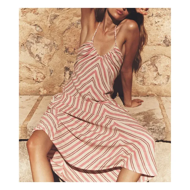 Robe Rayures Maggie | Rose