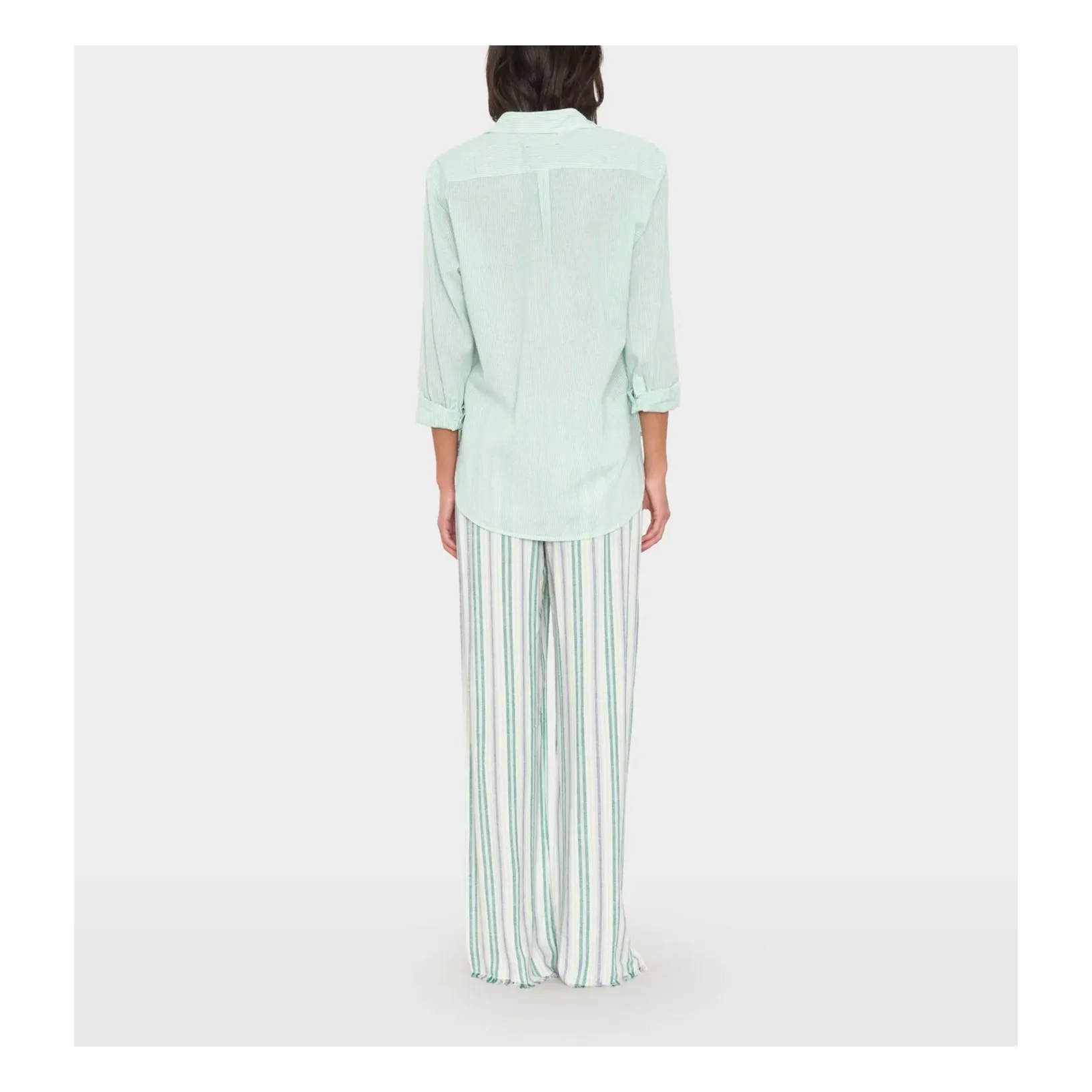 Pantalon Rayures Joseph | Bleu- Image produit n°1