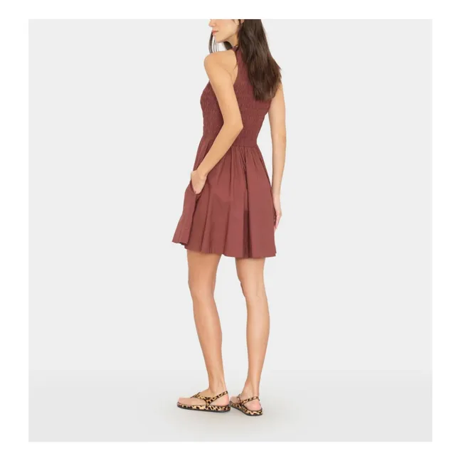 Robe Florie Coton | Marron