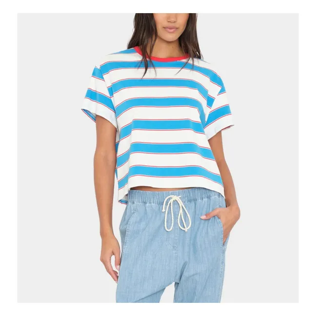 T-shirt Rayures Carter Coton | Bleu