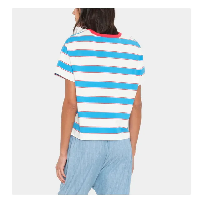 T-shirt Rayures Carter Coton | Bleu