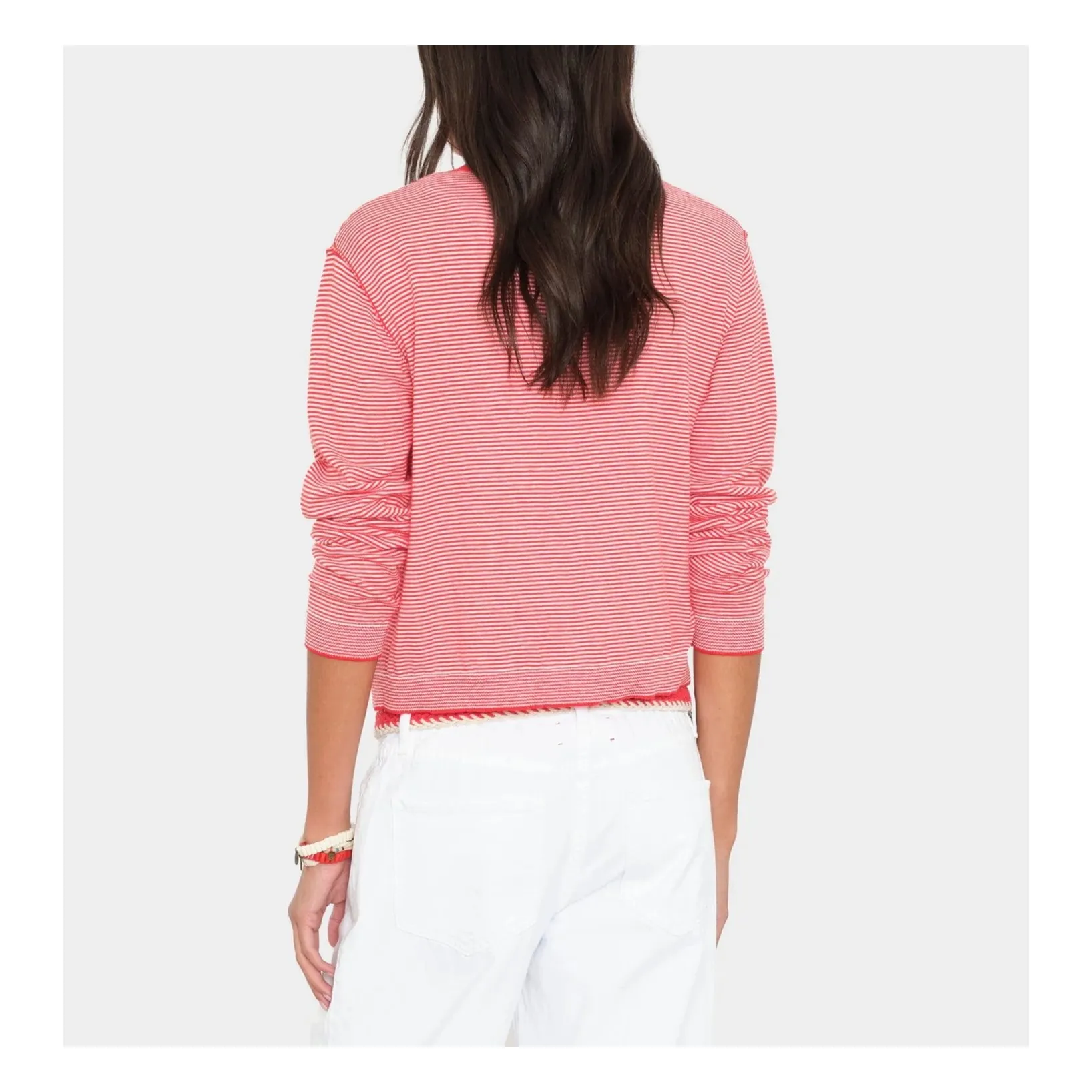 Cardigan Ashton Coton et Cachemire | Rouge- Image produit n°2