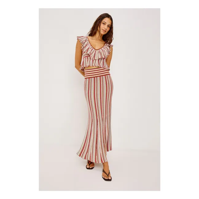 Jupe Nari Coton | Rouge