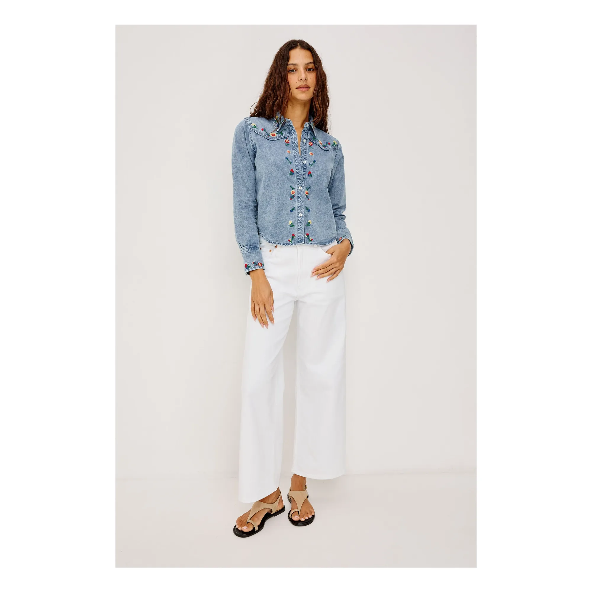 Chemise Bari Coton | Indigo- Image produit n°1