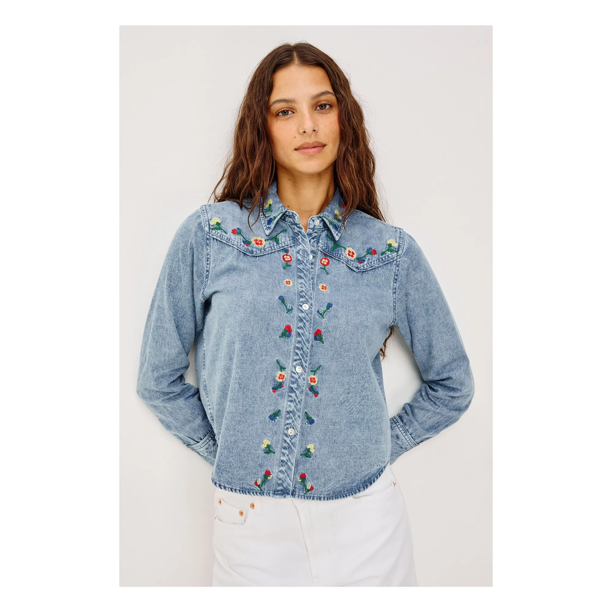 Chemise Bari Coton | Indigo- Image produit n°2