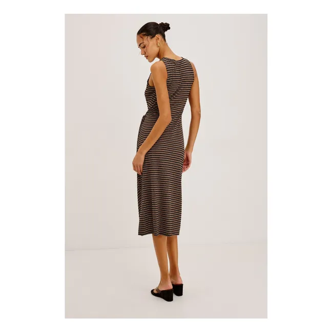 Robe Rayures Ricky | Chocolat