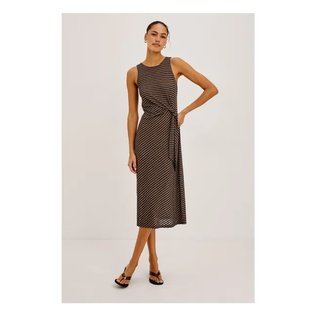 Robe Rayures Ricky | Chocolat