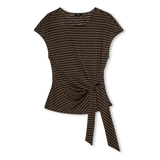 Top de rayas Gabbie | Chocolate