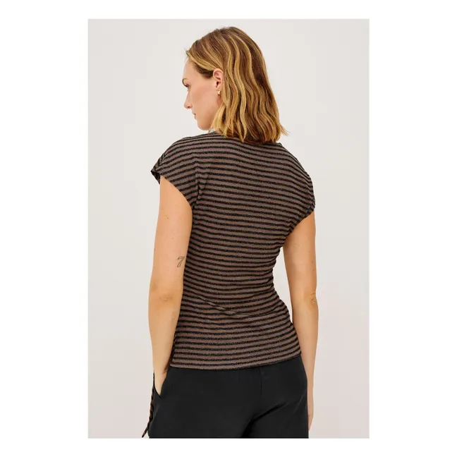 Top de rayas Gabbie | Chocolate