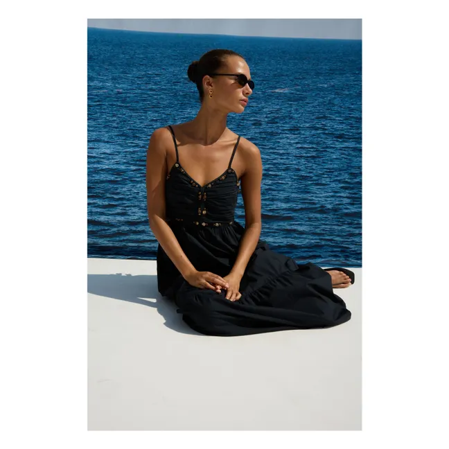 Robe Ivana Popeline de Coton | Noir
