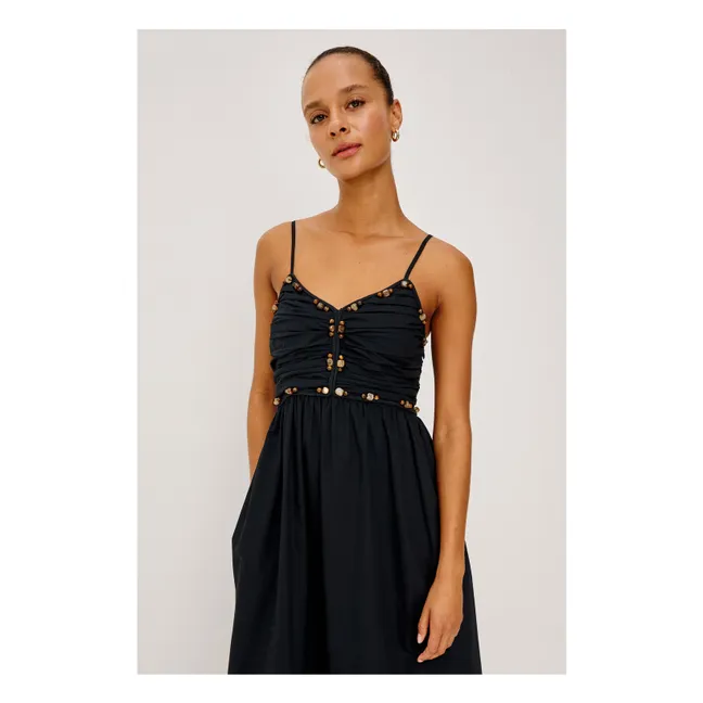 Robe Ivana Popeline de Coton | Noir