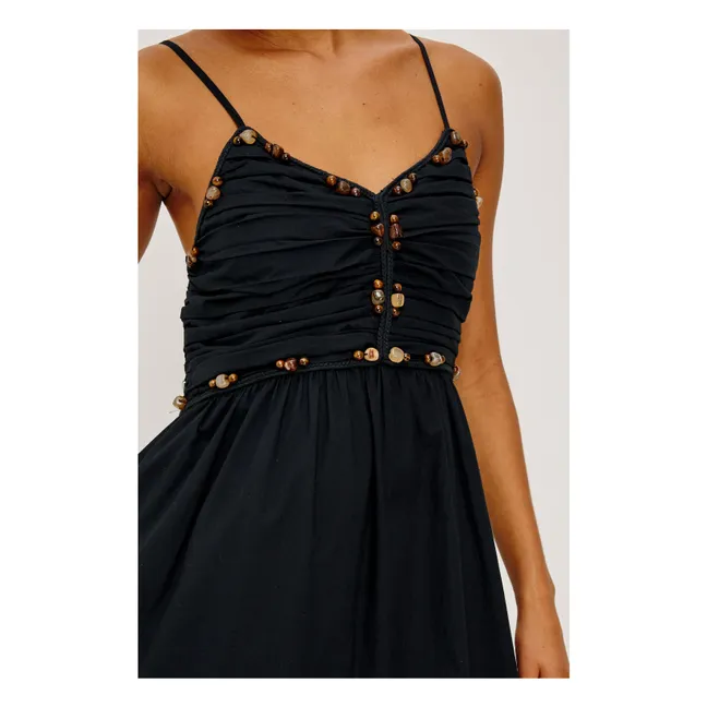 Robe Ivana Popeline de Coton | Noir