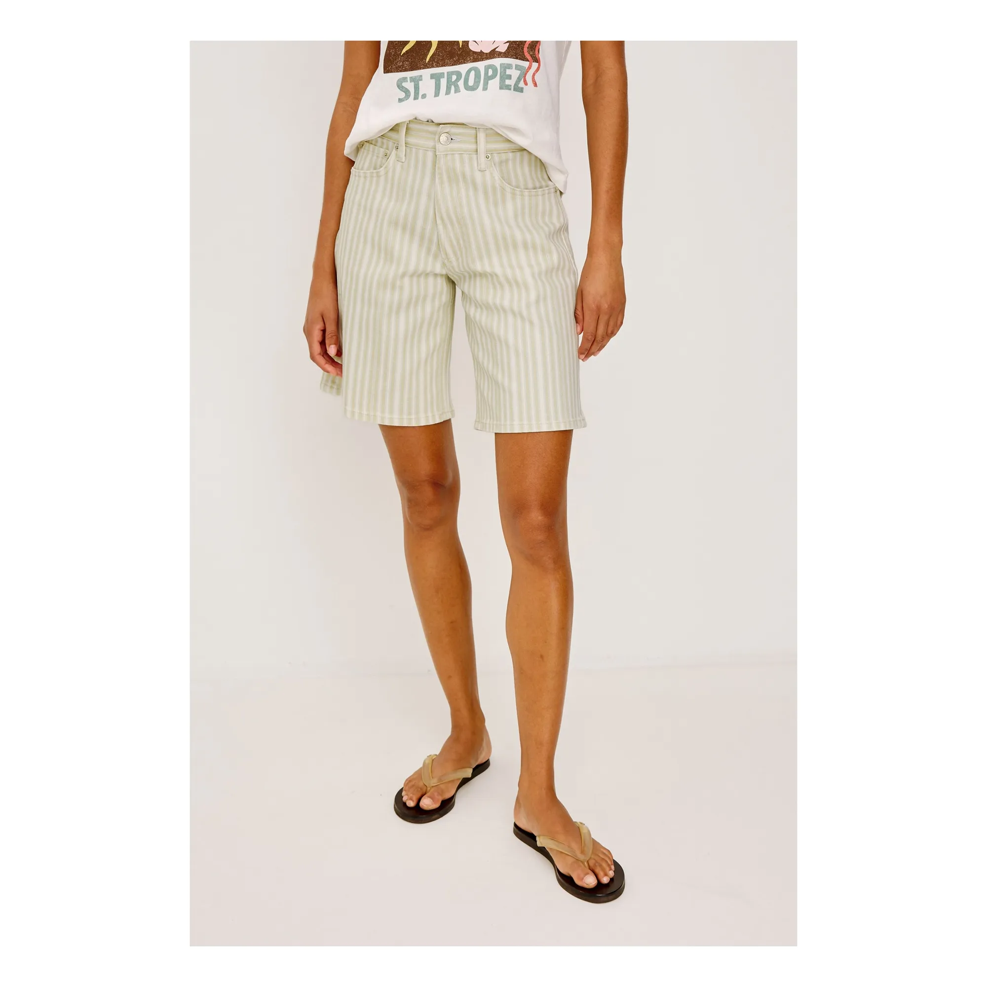 Short Rayures Agoura | Crème- Image produit n°4