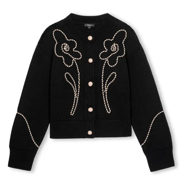 Gilet Western Floral | Noir