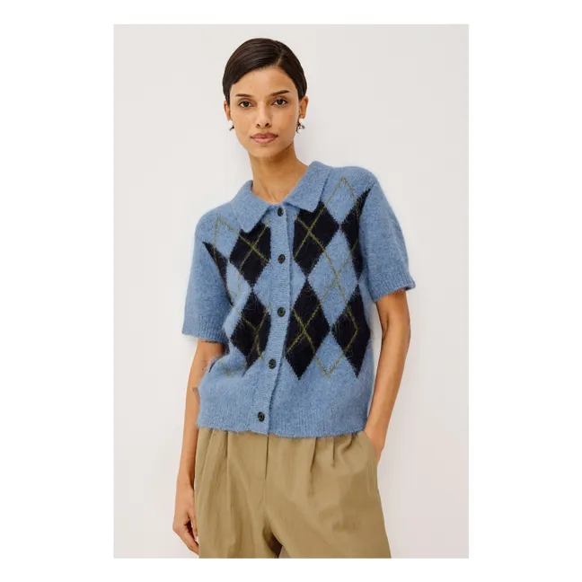 Pull Carreaux Kelly | Bleu