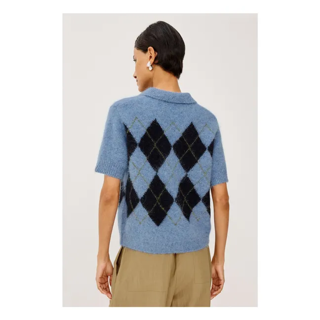 Pull Carreaux Kelly | Bleu