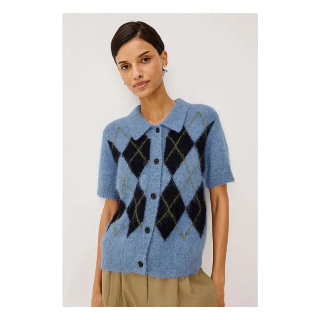 Pull Carreaux Kelly | Bleu