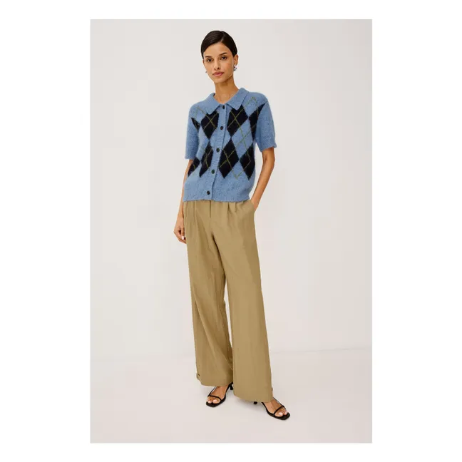Pull Carreaux Kelly | Bleu
