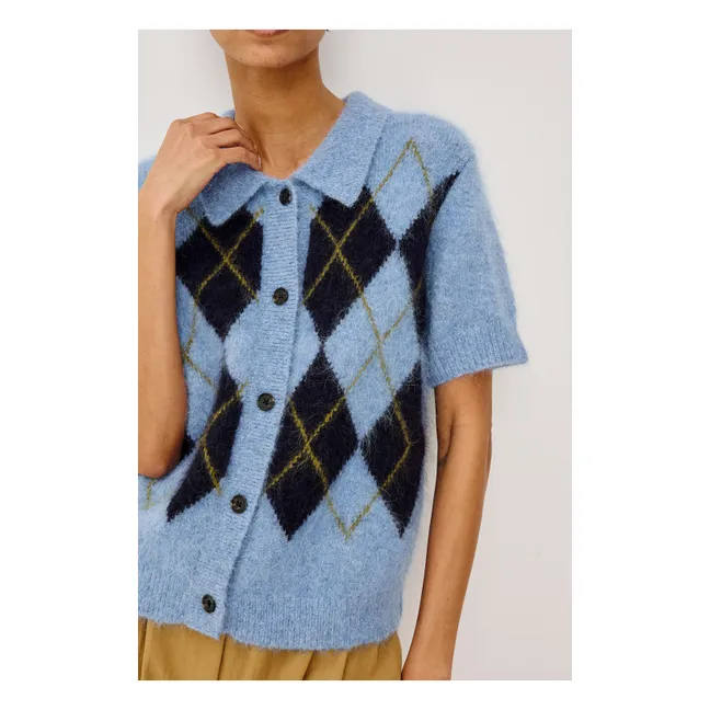 Pull Carreaux Kelly | Bleu