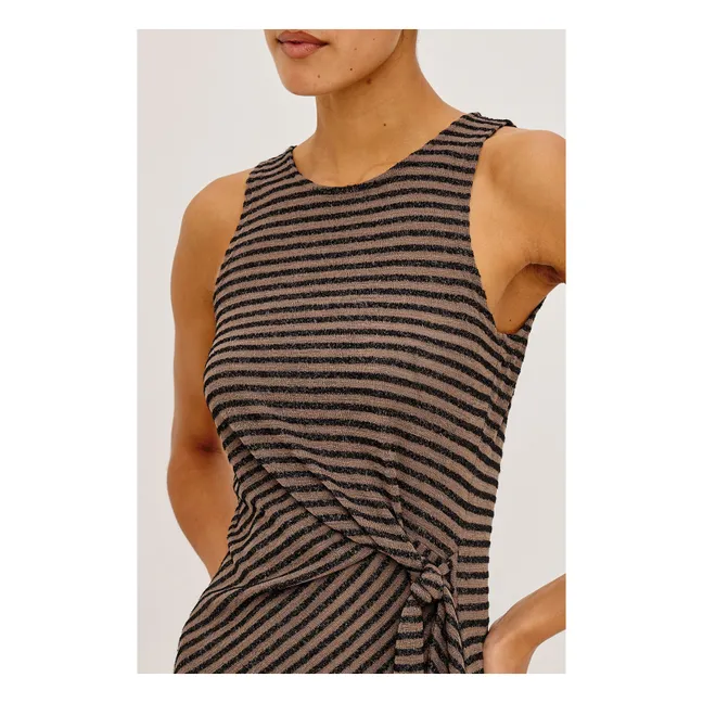 Robe Rayures Ricky | Chocolat