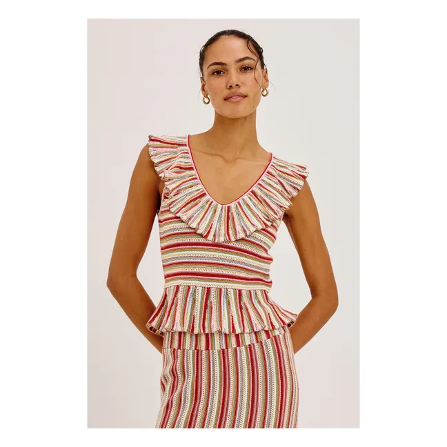 Top Carmelita Coton | Rouge