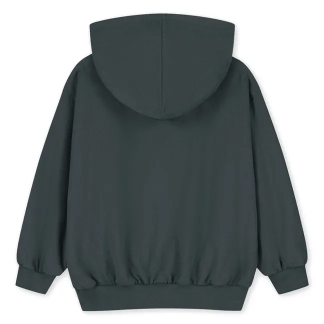 Sweat Zippé Gray Label Coton Bio | Bleu gris