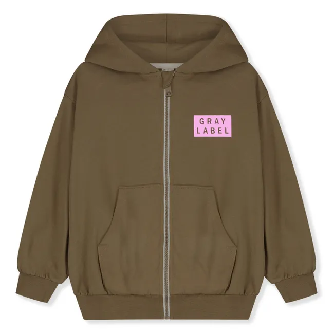 Sweat Zippé Gray Label Coton Bio | Marron