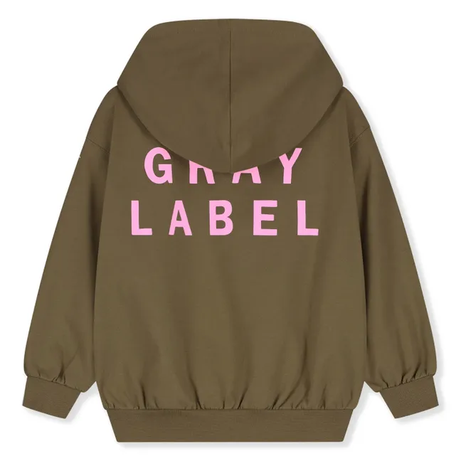 Sweat Zippé Gray Label Coton Bio | Marron