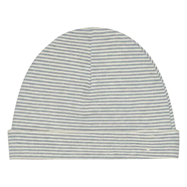 Organic cotton striped hat | Grey