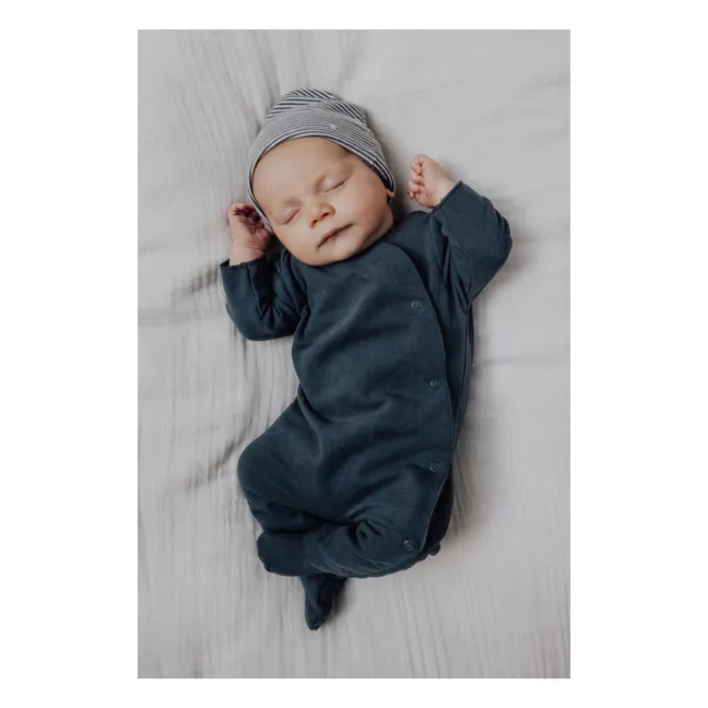 Organic cotton striped hat | Grey