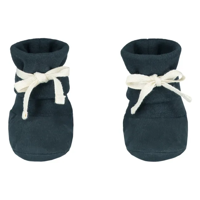 Organic Cotton Knot Slippers | Navy blue