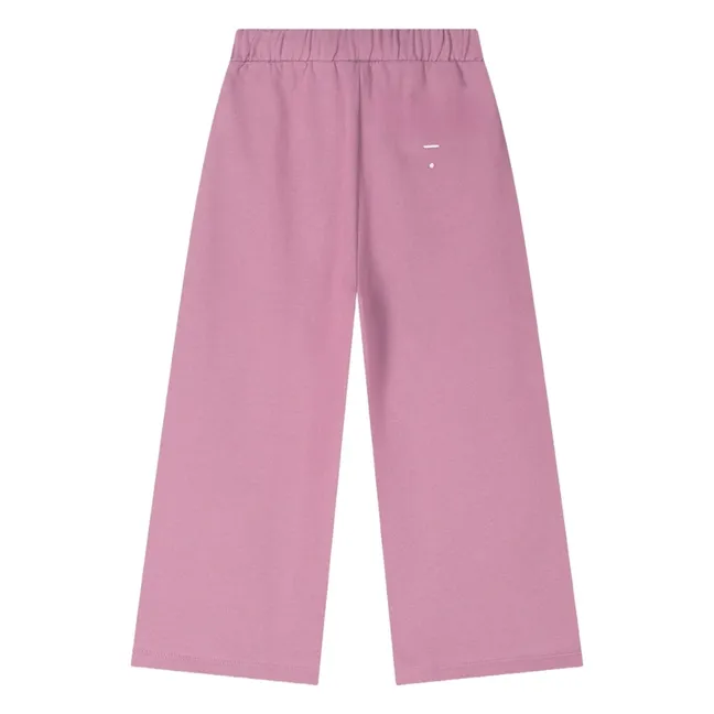 Pantalon Evasé Fente Coton Bio | Rose