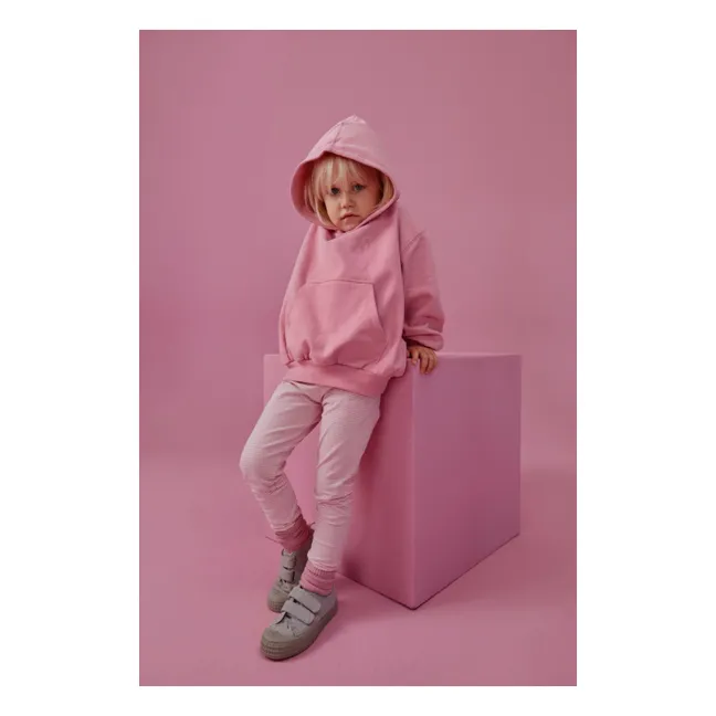 Legging Rayé Coton Bio | Rose