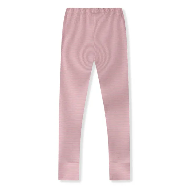 Legging Rayé Coton Bio | Rose