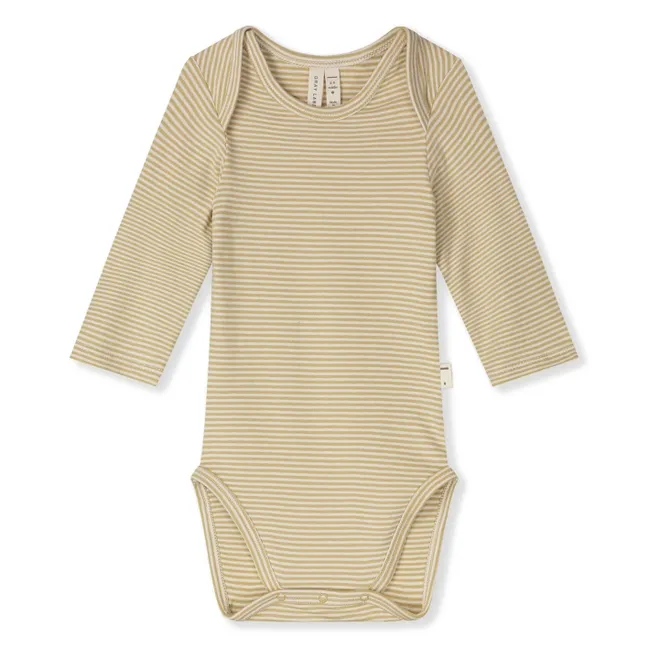 Body Rayé Coton Bio | Ocre